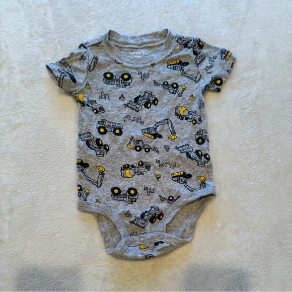 Carters & IH Farm & Construction Baby Boy size 6 Month Clothes Red & Yellow - Picture 3 of 10